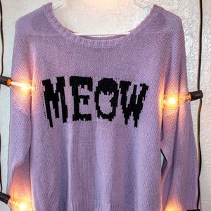 Meow! Women's knitted pullover
